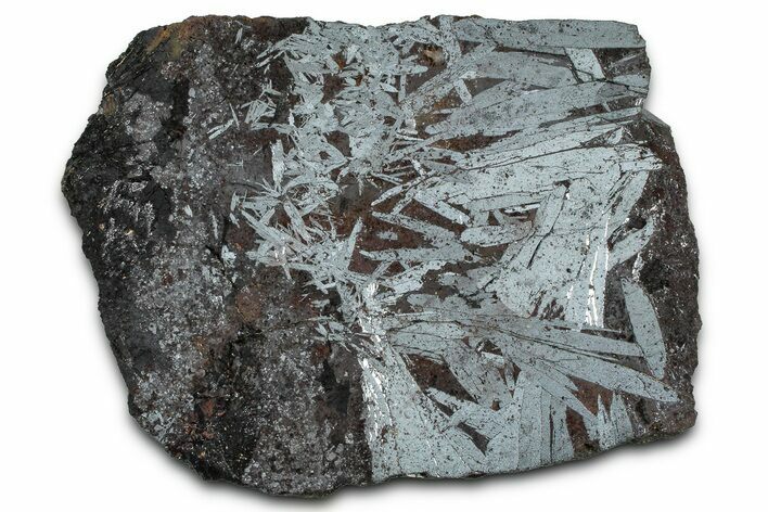 Polished Crystalline Hematite & Magnetite Slab - Nevada #371257